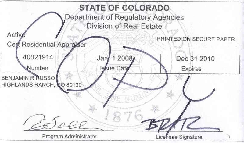 Appraiser License